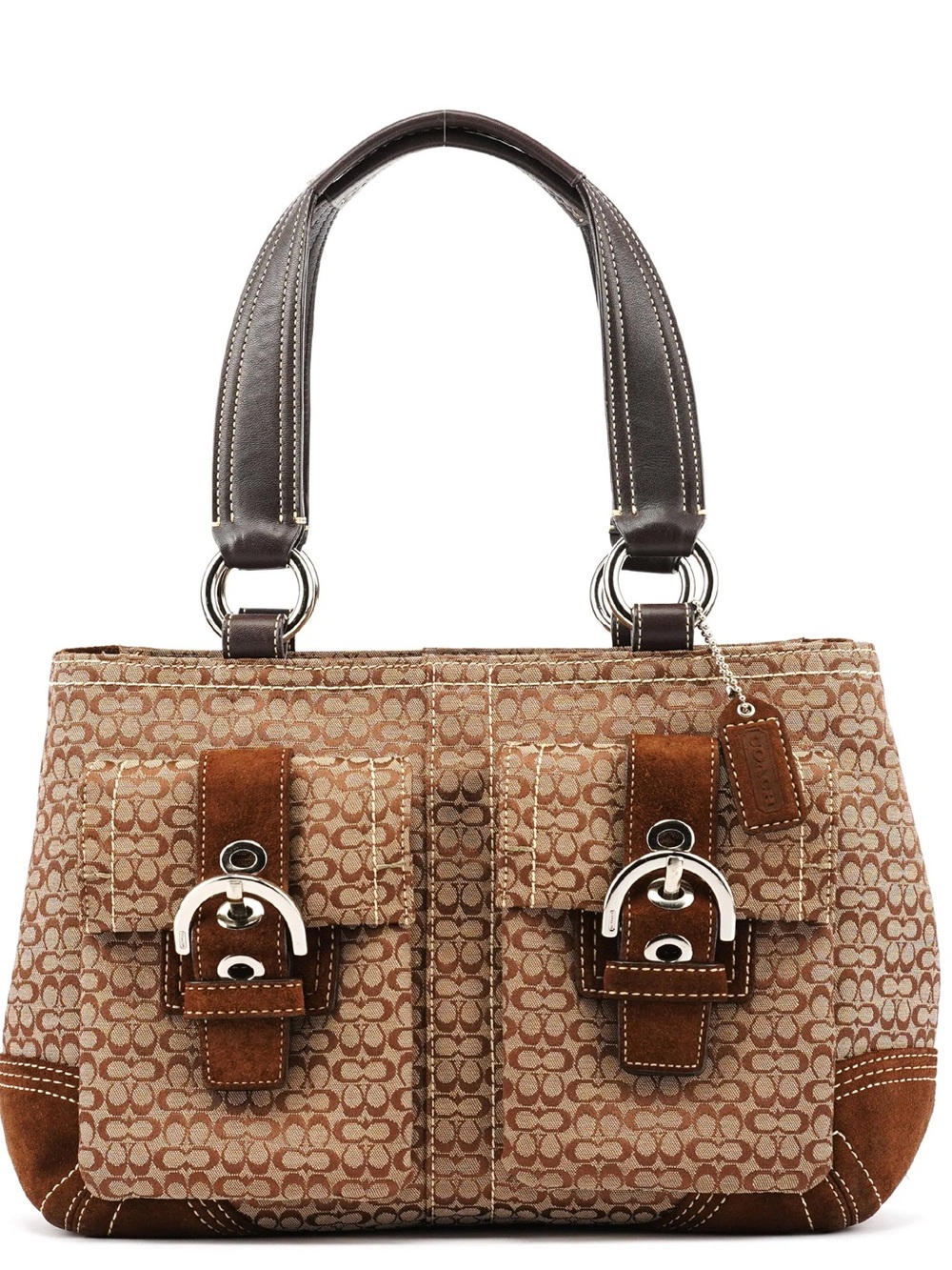 Coach Soho Signature Buckle Tote 6427 Brown Suede 2005 Vintage